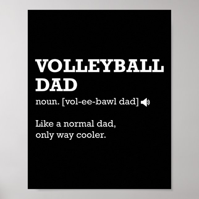 Volleyball-Vater Definition Poster (Vorne)