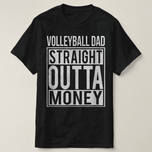 Volleyball Vater Direkt Ausflug Geld ich Spaß T-Shirt (Design vorne)