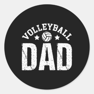 Volleyball Vater Funny Volleyball Player Father39s Runder Aufkleber