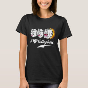 Volleyball Vater Mama gegenüber I Herz Volleyball T-Shirt