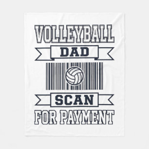 Volleyball-Vater scannt zur Zahlung Lustiges Shirt Fleecedecke