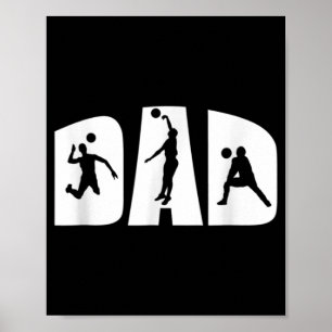 Volleyball Vater Vater Beach Volleyball Spieler Fa Poster
