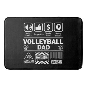 Volleyball-Vater Witziger Inhalt des Sportvaters Badematte
