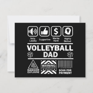 Volleyball-Vater Witziger Inhalt des Sportvaters Feiertagskarte