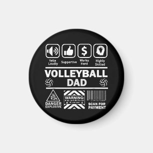 Volleyball-Vater Witziger Inhalt des Sportvaters Magnet