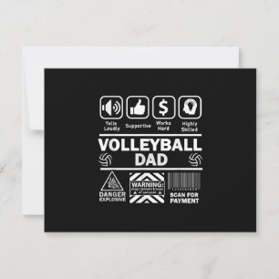 Volleyball-Vater Witziger Inhalt des Sportvaters RSVP Karte