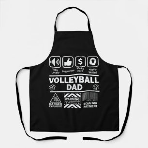 Volleyball-Vater Witziger Inhalt des Sportvaters Schürze