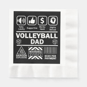 Volleyball-Vater Witziger Inhalt des Sportvaters Serviette