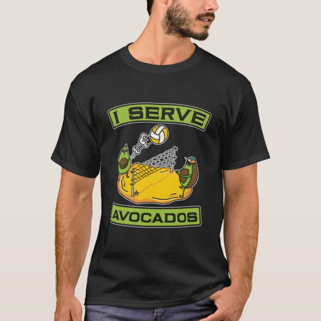 Volleyball Vball Beach Volleyball Avocado T-Shirt (Vorderseite)