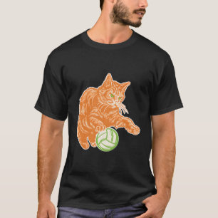 Volleyball Vball Beach Volleyball Katze T-Shirt