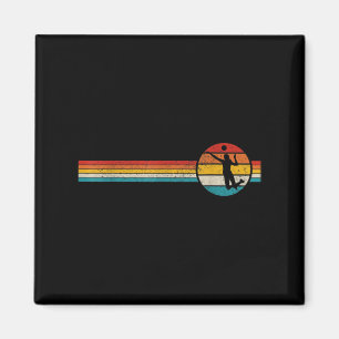 Volleyball Vintage Retro Sport Volleyball Spieler Magnet
