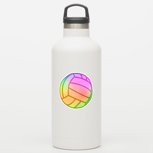 Volleyball Vinyl Aufkleber (Wassserflasche)