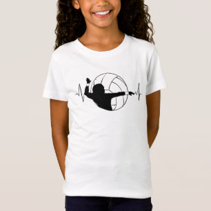 Volleyball - Volleyball Player Heartbeat T-Shirt