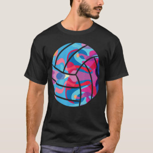Volleyball Volleyballspiel Farbenfrohe Grafik T-Shirt