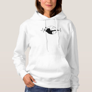 Volleyball - Volleyballspieler Herzschlag Hoodie