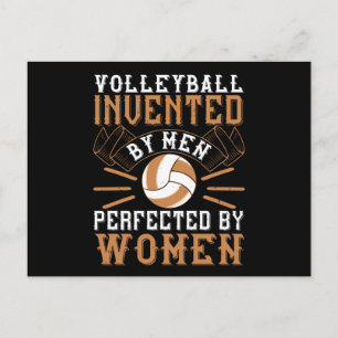 Volleyball - von Männern erfunden, die von Frauen Postkarte