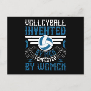 Volleyball - Von Männern erfunden, von Frauen perf Postkarte