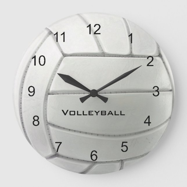 Volleyball-Wandleuchte Große Wanduhr (Vorderseite)