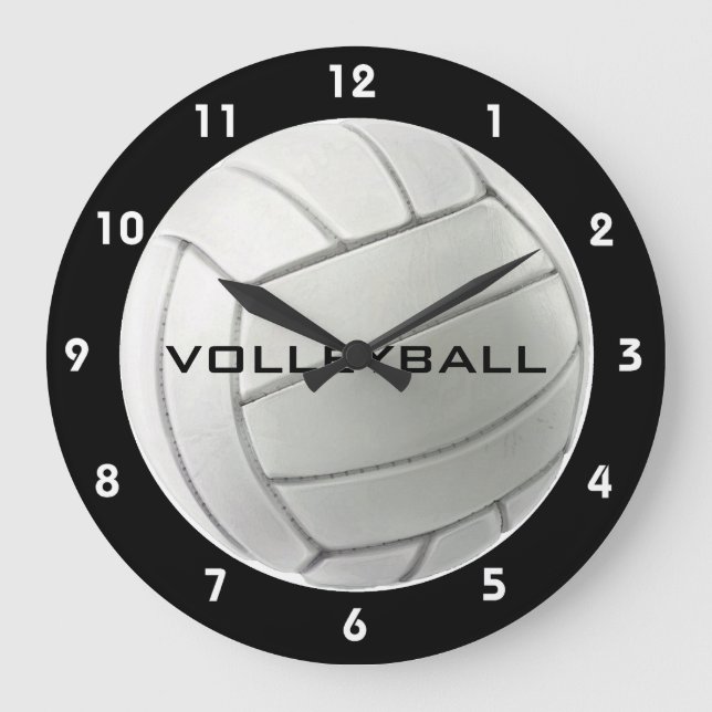 Volleyball-Wandleuchte Große Wanduhr (Vorderseite)