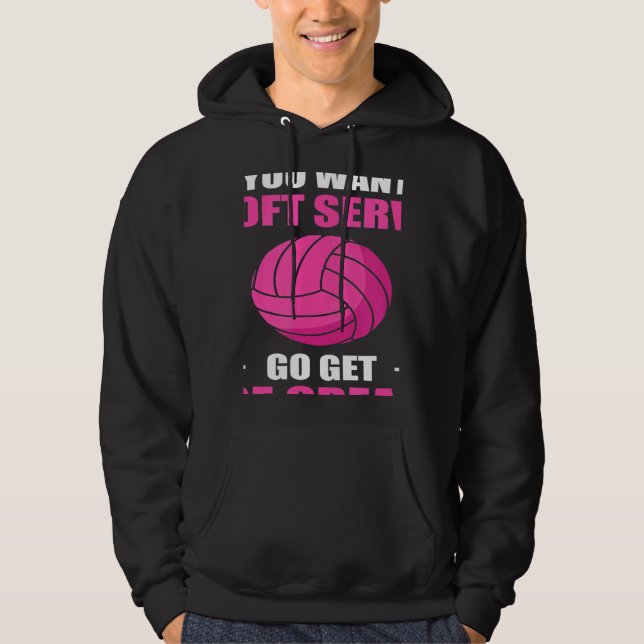 Volleyball Want A Soft Serve Ice Cream Men Women K Hoodie (Vorderseite)