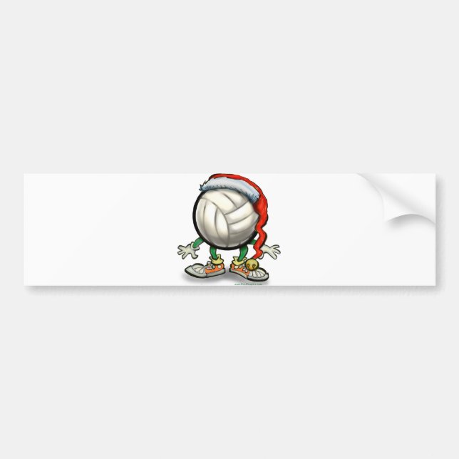 Volleyball Weihnachten Autoaufkleber (Vorne)