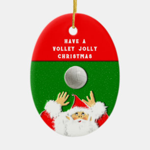 Volleyball Weihnachten Keramik Ornament