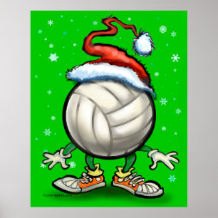 Volleyball Weihnachten Poster