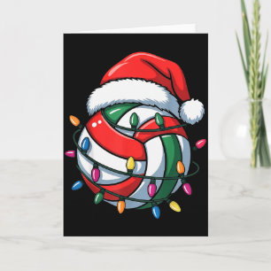 Volleyball Weihnachten Santa Hut Volleyball Sport Karte