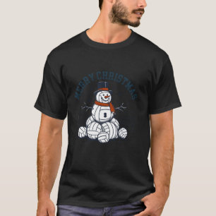 Volleyball Weihnachten Snowman Sport Spieler Männe T-Shirt