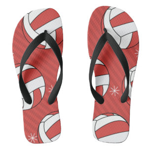 Volleyball Weihnachten Strichen Fester Ball & Schn Flip Flops