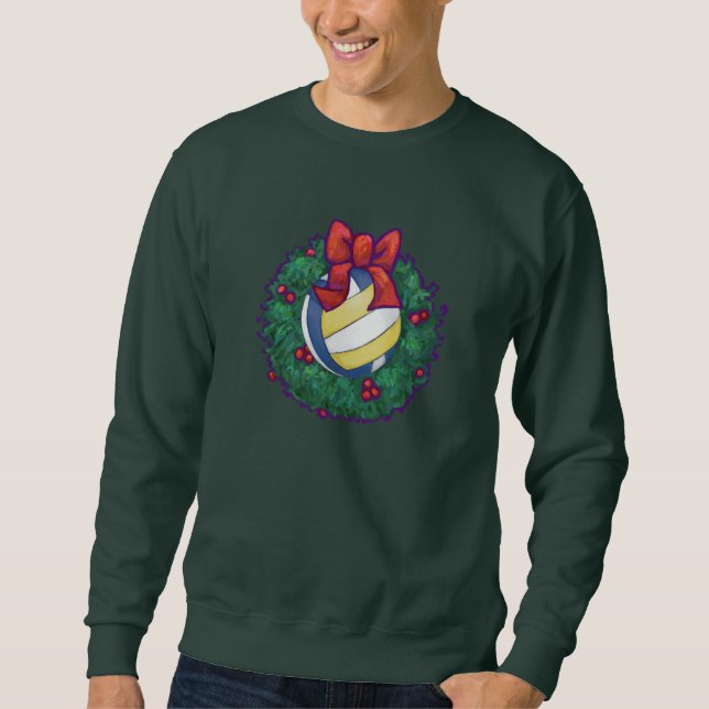Volleyball Weihnachten Sweatshirt (Vorderseite)