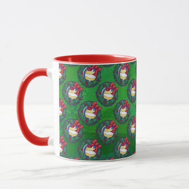 Volleyball Weihnachten Tasse (Links)