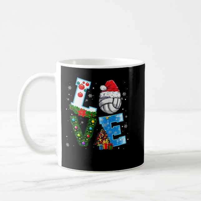Volleyball Weihnachts-Volleyball Liebe Kaffeetasse (Links)