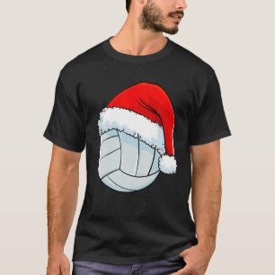 Volleyball Weihnachts-Weihnachtsmannmütze Ball Män T-Shirt