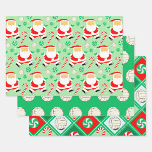 Volleyball Weihnachtsgeschenk Wrapping Paper Geschenkpapier Set