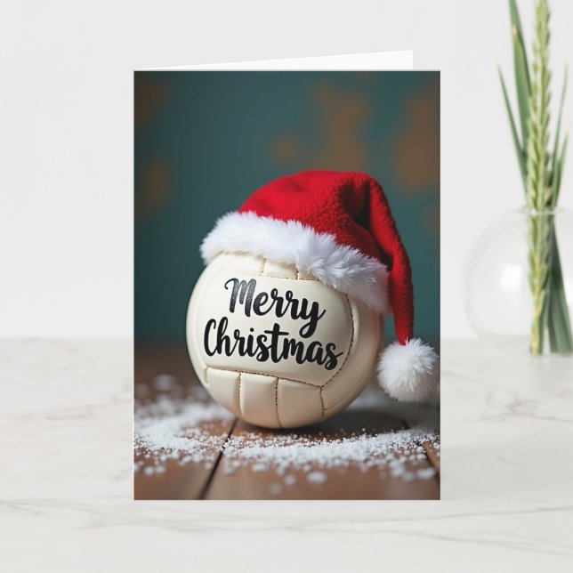 Volleyball-Weihnachtskarte Karte (Vorderseite)