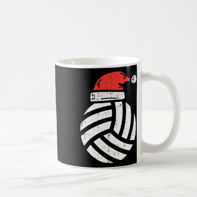 Volleyball Weihnachtsmannmütze Weihnachten Weihnac Kaffeetasse (Rechts)