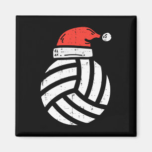 Volleyball Weihnachtsmannmütze Weihnachten Weihnac Magnet
