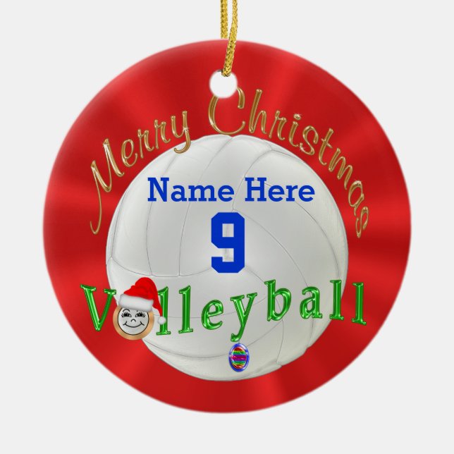 Volleyball Weihnachtsschmuck Personalisiert (Vorne)
