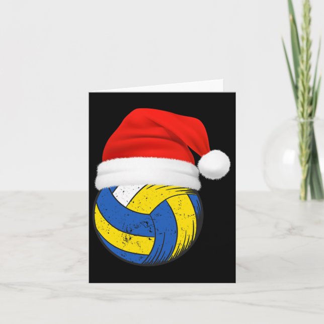 Volleyball Weihnachtsspieler Karte (Vorderseite)