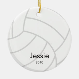 Volleyball-Weihnachtsverzierung Keramikornament