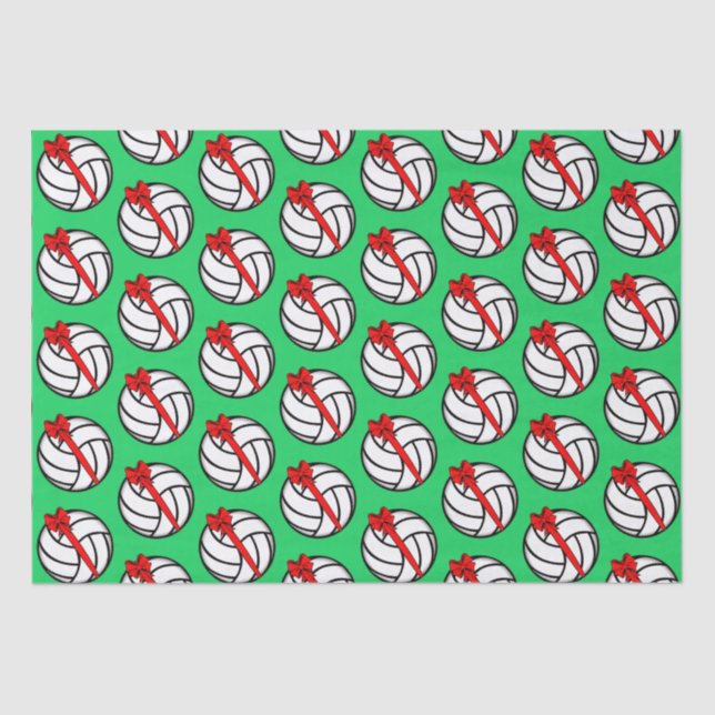 Volleyball Weihnachtszettel Seidenpapier (Vorderseite)