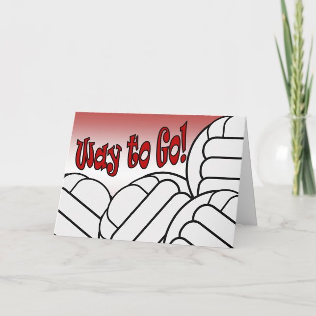 Volleyball - Weise zu gehen! Glückwunsch! Karte (Vorderseite)