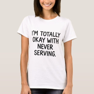 Volleyball Weiße Lüge Niemals Servieren T-Shirt