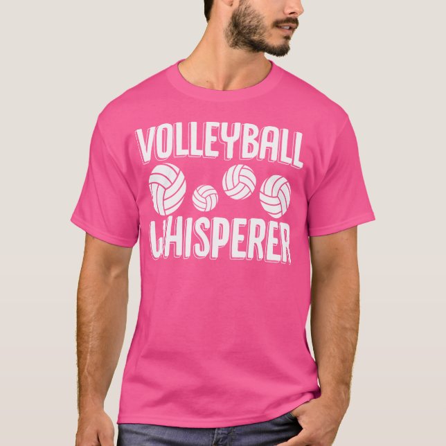 Volleyball Whisperer Funny Baller Court Game Lover T-Shirt (Vorderseite)