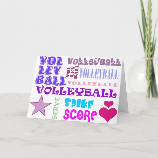 Volleyball Wiederholung Karte (Vorderseite)