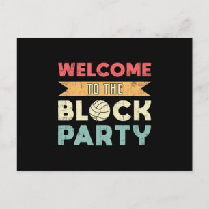 Volleyball Willkommen im Block Party Beach Ball Postkarte