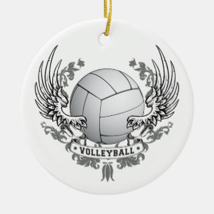 Volleyball Wings Verzierung Keramik Ornament