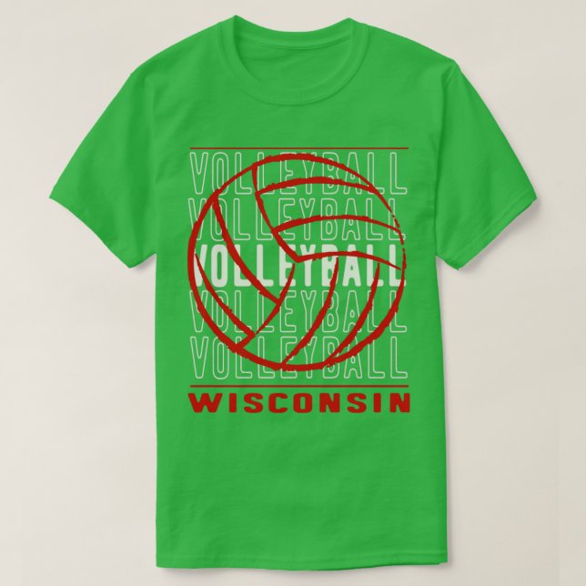 Volleyball Wisconsin T-Shirt (Design vorne)