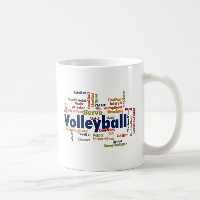 Volleyball-Wolke Tasse (Rechts)